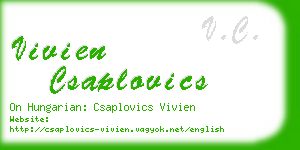 vivien csaplovics business card